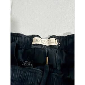 Ezekiel Mens 32 Black Cotton Twill Cuffed Jogger Pants Drawstring Skater